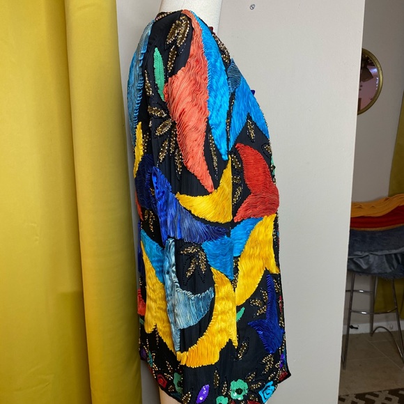 Multicolor ribbon handmade design and sequins si beautifully made - Picture 3 of 9